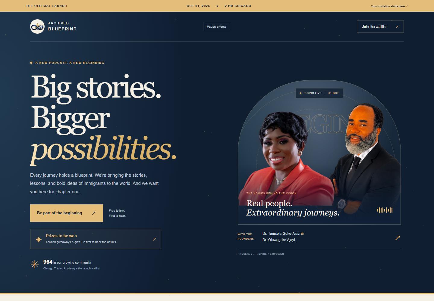 Archived Blueprint homepage