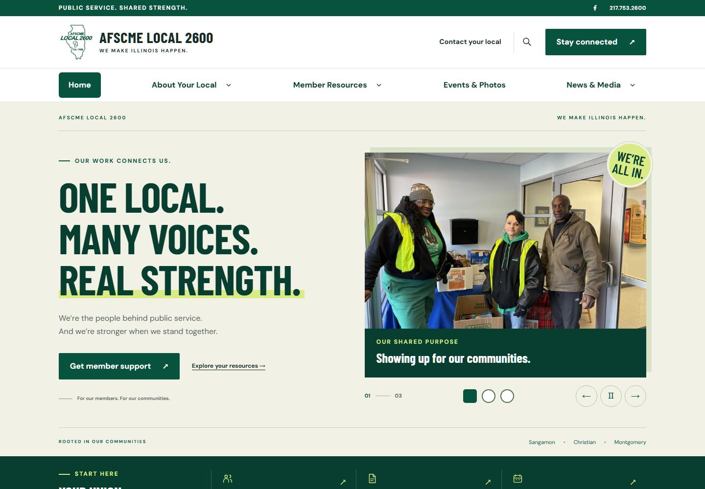 AFSCME Local 2600 — public website, October 4, 2026